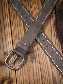 1条男士复古PU皮腰带，适合休闲和日常穿着（含打孔工具），夏季、校园休闲、商务场合、送给男友、丈夫、父亲的男士礼物，日常穿着、时尚、青少年、户外、度假、运动、旅行、街头、波西米亚风、复古秋季、万圣节秋冬配饰，适合青少年、青年、男士、休闲、户外、运动、度假、毕业礼物、生日、日常穿着