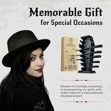 14 Pieces For 7 Kitchen Knives, Decoration For The Gothic Kitchen And Accessories For The Gothic Kitchen, Holders For Halloween Kitchen Knives, For The Gothic Kitchen, And Kitchen Utensils - 1 - 查看 6
