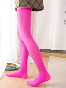 1/4/9/10/15 Pairs Women Solid Color Thigh High Socks, Candy Colors, Over-The-Knee Long Stockings, Suitable For Spring/Summer, Christmas, Cozy