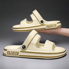 Men's Slip-On Slide Sandals, National Style Casual Slip-On Shoes, Outdoor Beach Shoes, Minimalist Design