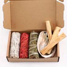 7PCS White Sage-Palo Santo Smoking Sticks Set Combo With Dragon's Blood Sage(Equipped With A Burner),Size 3.94inch,Sage Incense For Home Cleansing, Crystal Cleansing, Holiday Gifts, Decorative Smoking Sticks | Sage Bundle Birthday Graduation