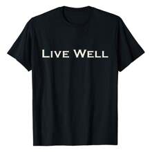 Live Well T-Shirt Women's Plus Size Graphic Tee - Black - View 1
