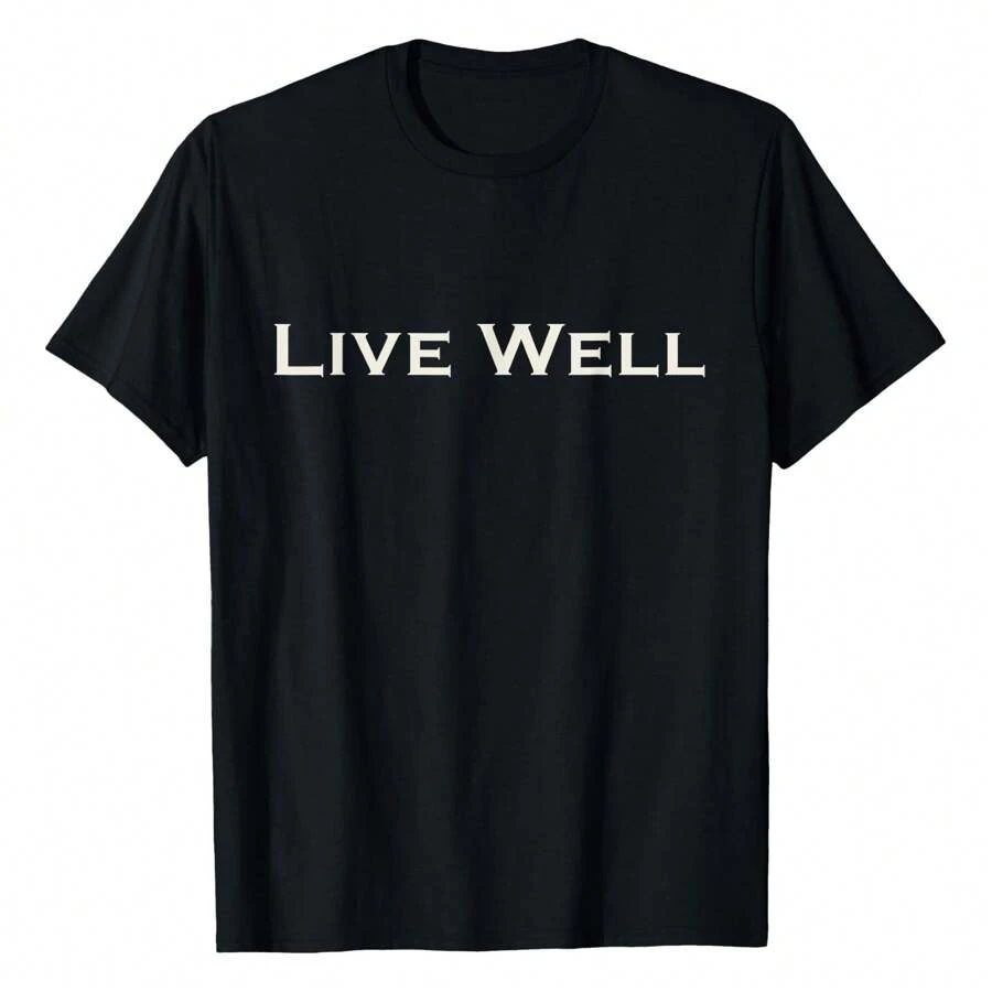 Live Well T-Shirt Women's Plus Size Graphic Tee - Black - View 1