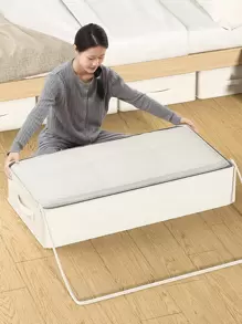 1 件米色床底收纳袋，衣物收纳袋，季节性床上用品收纳袋，卧室床底玩具收纳袋