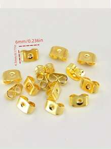 200pcs Alloy Butterfly Scroll Earring Backs - Secure Stopper Caps For DIY Jewelry Making - Studs & Posts