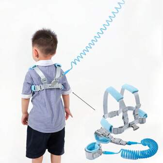 1.5m Retractable Anti-Lost Child Wristband With Spring-Loaded Telescopic Tether And Key Lock, Multi-Functional Anti-Lost Wristband