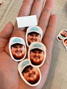 LARGE Face Confetti With Glossy Finish,Graphic Print - Style2 Face Sticker - View 5