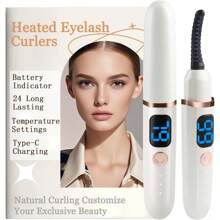 这款加热睫毛夹配有电量指示灯、3种温度模式、LED显示屏，并可通过USB充电，是一款实用的美妆工具。这款加热睫毛夹是送给女性的完美圣诞礼物。为了达到最佳效果，建议先化眼妆。对于浓密或较硬的睫毛，请等待温度调节至合适的设置。如有需要，可调高温度。