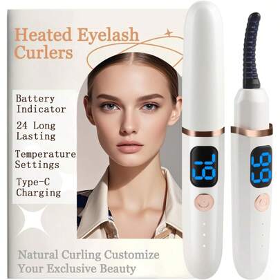 这款加热睫毛夹配有电量指示灯、3种温度模式、LED显示屏，并可通过USB充电，是一款实用的美妆工具。这款加热睫毛夹是送给女性的完美圣诞礼物。为了达到最佳效果，建议先化眼妆。对于浓密或较硬的睫毛，请等待温度调节至合适的设置。如有需要，可调高温度。