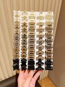 10/20/50 piezas Ganchos pequeños para el cabello de mujer, con elementos de mariposa y estrella, de varios estilos, de colores múltiples, elegantes y sencillos, adecuados como obsequios para damas