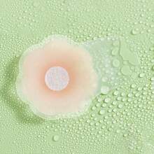 1 Pair Reusable Silicone Floral Nipple Covers, Sticky Breast Petals For Backless, Strapless Bras, Wedding Dresses, Workouts, Fits All Bust Sizes