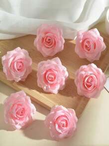 Artificial Rose Flowers With Dew Drop Design, DIY Wrist Flower, Faux Rose Flower Bouquet Gift For Valentine's Day, Wedding, Birthday, Anniversary, Bridemaid, Mother's/Father's Day