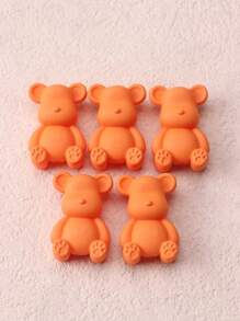 5 pièces Perles de bébé ours assorties, accessoires de bijouterie DIY