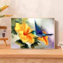 SNA 2025 Kit de cusut în cruce cu imprimeu de flori galbene, păsări, stil nou, cadou en-gros pentru adulți, păsări mici, flori și plante, kit DIY, artizanat, kit de broderie brodat, kituri de cusut în cruce, kit de croșetat, kit de ace de perforat, accesorii de cusut, kit de cusut, ață de brodat, kit de artizanat, materiale de cusut, model de cusut, consumabile de croșetat, kit de broderie, model de cusut pentru începători.