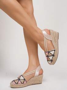 Halloween Bohemian elegante Damenschuhe, goldene High Heel Sandalen, schwarze High Heels, goldene Glitzer Keilsandalen, Sommer Sandalen 2025 neue Pendler Mode minimalistische Lässig rosa apricot High Heels, bequeme Plateau Geschlossene Zehenschuhe, marineblau High Heels, gewebter Boden Fransen Damen High Heels, Dicke Absatz Fisherman Schuhe geeignet für Dates und Einkaufen, Damen Plateau Sandalen