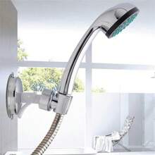 Shower Bracket Rotatable Shower Bracke 360°Adjustable Universal Hand Shower Holder Suction Cup Holder Full Plating Shower Rail Head Holder Bathroom Bracket Bathroom Accessories