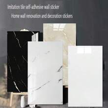 30pcs Self-Adhesive Ceramic Tile Wall Sticker, Waterproof Anti-Mold Wall Decor For Bathroom, Kitchen, Room Renovation - Multicolor - View 2