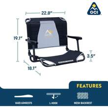 GCI Outdoor Big Comfort - Silla de Estadio con reposabrazos - Rojo - - Ver 10