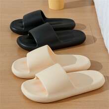 شبشب إيفا المنسوج لعام 2025، شبشب منزلي وحمام جديد منزلي مانع للإنزلاق سميك القاعدة، سهل، أزواج، يناسب الجنسين