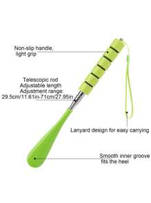 Stainless Steel Retractable Shoe Horn Long Handle Household Shoe-Wearing Artifact Long Handle Shoe Puller Shoe Puller