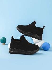 Baby/Toddler Casual Shoes, Breathable Soft Non-Slip All-Match One-Push Sneakers For Spring/Summer/Autumn/Winter - Black - View 7