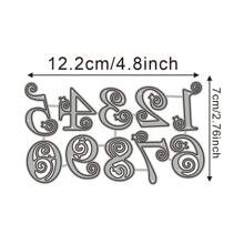 1 件原装可爱基本实用数字 0 至 9 金属切割模具切割模具生日婚礼装饰剪贴簿纸工艺模具 DIY 剪贴簿和印章模板用品 - 銀色 - 查看 11