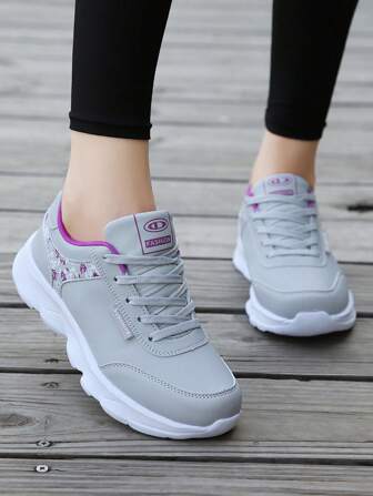 Zapatos deportivos casuales para mujer, tenis ligeros, zapatos de viaje con cordones, para todas las temporadas, zapatos para correr de estudiantes