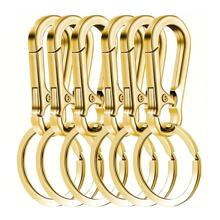6 piezas Llavero de metal, Llavero desmontable, Llavero de metal, Clip de llavero tipo mosquetón, Unisex - Multicolor - Ver 12