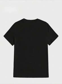 Camisa con estilo de vestuario de "Cry - Baby", camisa con tema de Johnny Depp Camisa de manga corta para hombres con impresión Camiseta de algodón pesado puro con impresión digital casual - Negro - Ver 2