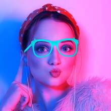 5 Pcs Luminous Glasses, Party Decorations, Bars, KTVs, Dance Parties, Glowing Photography Props, Color Changing Cold Light Glasses Frames - Multicolor 5pcs - View 2