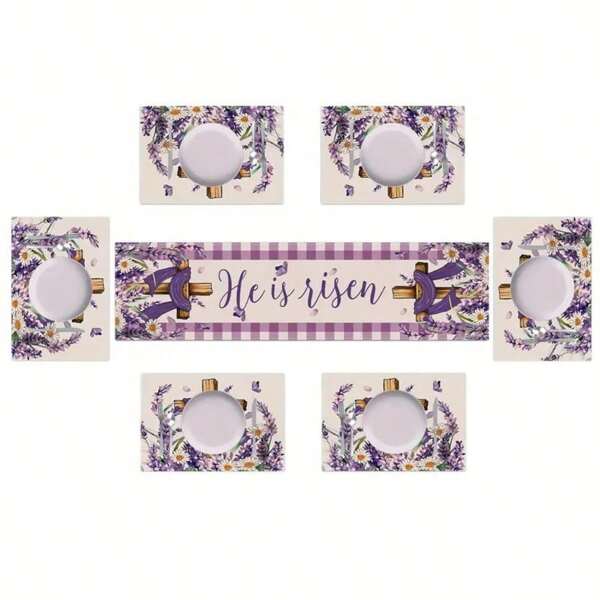 2/4-6pcs Black & Gold Element Placemats - Suitable For Farmhouse Style Tableware, Anti-Slip Linen Placemats With Sunflower Plaid Floral Pattern, Heatproof Kitchen Washable Tablemats, Dinner Party Decoration, Holiday Accessories