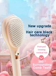 360° Wrap Brush - Anti-Static, Portable And Retractable Design, Suitable For All Hair Types, Plastic Bristles, Anti-Static, Does Not Damage Hair And Fluffy Scalp - Multicolor - View 3