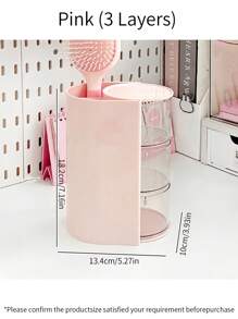 1pc Children's Hair Accessory Storage Box, Rotatable Multi-Layer Hair Accessory Box, Transparent Dustproof Hair Ring Storage Tray, Girls' Hair Clip Headband Rubber Band Hair Band Storage Rack, Multifunctional Comb Storage Box, Cosmetics Box, Pen Box - Multicolor - View 9