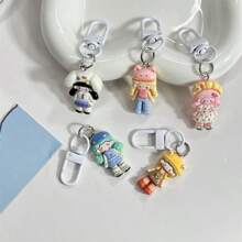 5 pezzi Portachiavi carini e kawaii per ragazze, ciondoli divertenti a tema cartoni animati, regalo per coppie/migliori amici, accessorio per studenti, accessori per auto, ciondoli per borse e zaini da scuola, stile gotico e Y2K