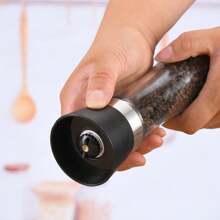 Black & White Pepper Grinder, Manual Grinding Bottle Small Seasoning Jar Glass Salt & Pepper Shaker With Ultra Fine Powder Grind