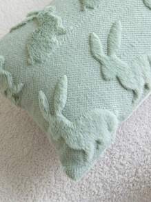 1pc Easter Rabbit Embroidery Plush Cushion Cover,Suitable For Commuting All Seasons,Home Decor For Living Room,Bedroom,Party - Multicolor - View 11