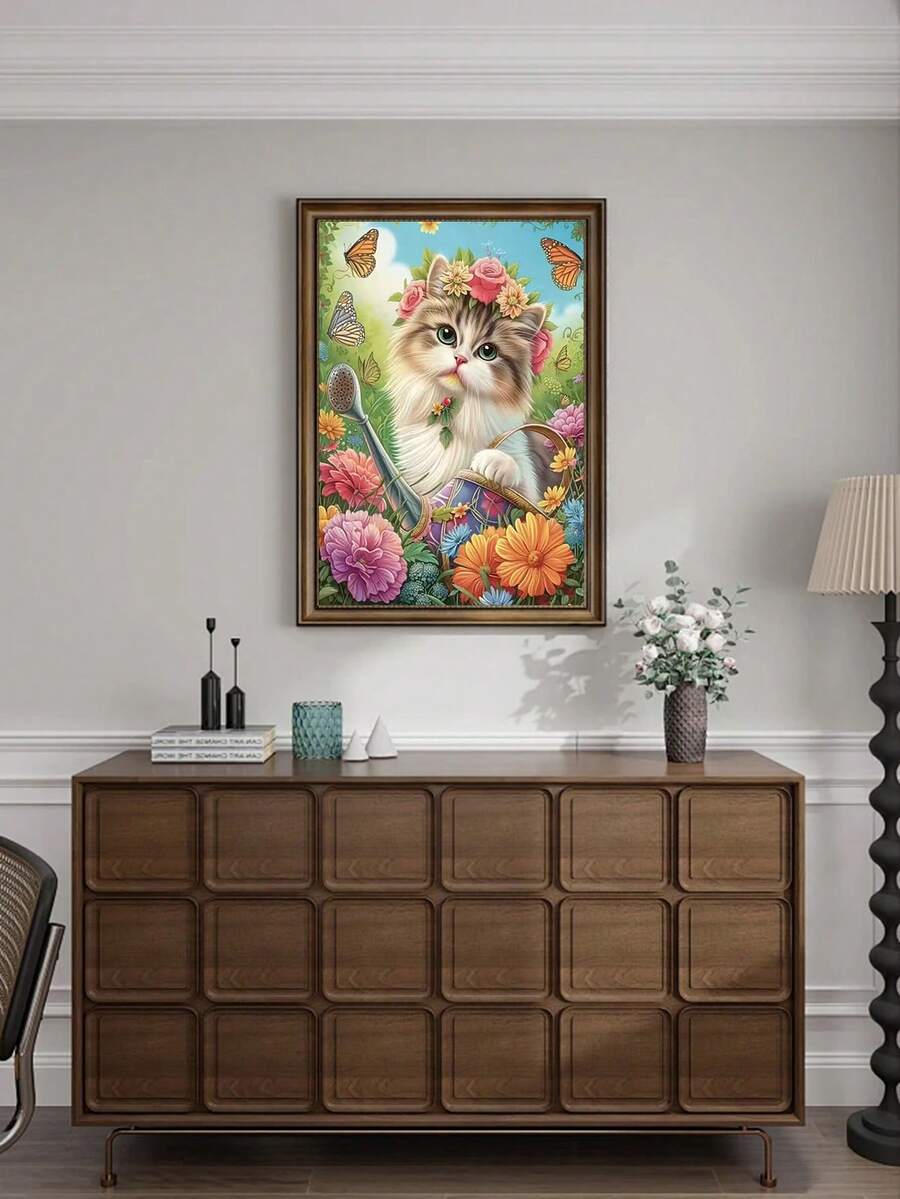 Blue Elephant Rhinestone Painting, New Design Indoor Hanging Diamond Artwork - Multicolor - View 1