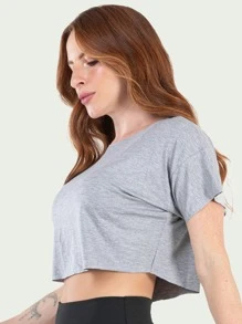 Kit 2 Cropped Feminino Fitness Academia - 白色 - 查看 6