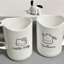 Sanrio 1pc.Cute Metal Patch Sanrio Wash Cup Highly Attractive Couple Dormitory Home Plastic Toothbrush Cup