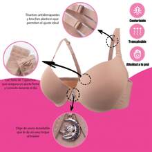 PREMIUM QUALITY D CUP BRA WITH METAL MOON DETAIL THREE-PIECE SET - Black - View 3