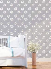 1 miếng giấy dán tường hoa màu hồng và xám, dày, chống thấm nước và chống ẩm, miếng dán tường tự dính có thể tháo rời để trang trí trong phòng trẻ em, phòng khách, phòng trẻ em, lớp học - Nhiều màu - Xem 6