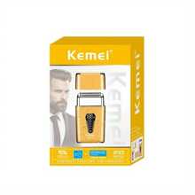 Kemei 科美 KM-T123 电动剃须刀胡须修剪器金属充电剃须刀理发器修剪器剃须刀 - 黃色 - 查看 3