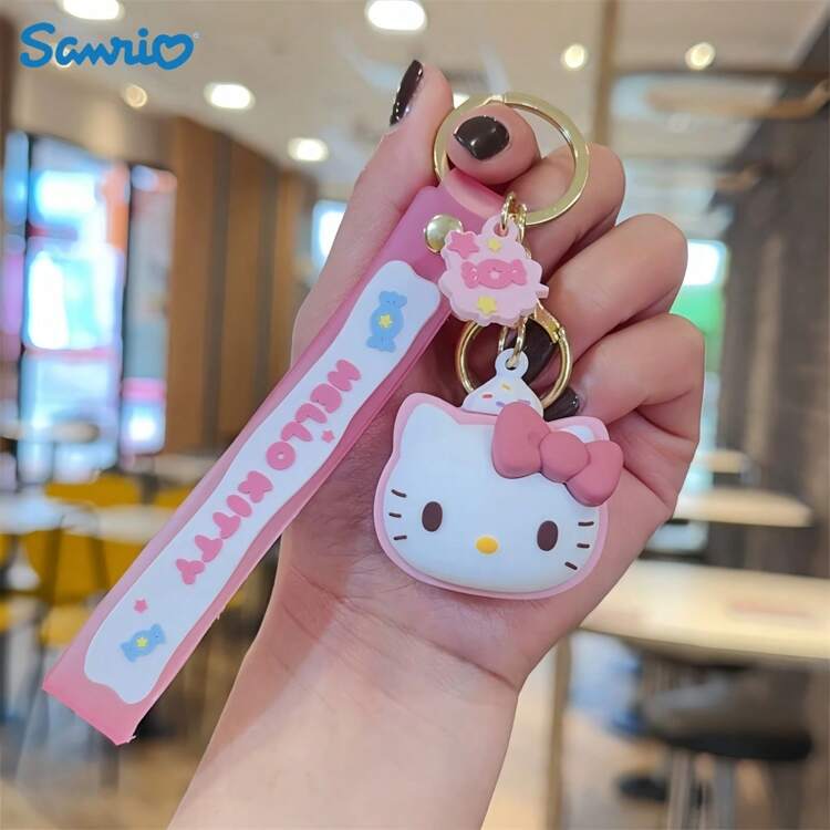SANRIO 1PC.Cartoon Family Snack Series Cute Keychain Lovers Car Bag Hanging Exquisite Gifts - Multicolor - View 10