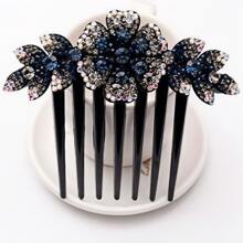 1pc Rhinestone Hair Comb, Versatile Hair Clip, Anti-Slip Crystal Hair Accessory For Women, Everyday Updo,Hair Accessories,Wedding,Bride Hair Styling,Side Comb