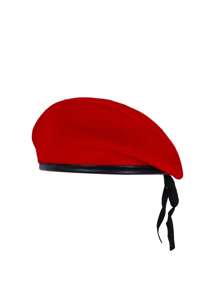 1 Berretto alla francese in lana da uomo, basco di colore unito, berretto militare regolabile da indossare in tutte le stagioni