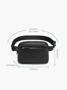 Mini Bolsa de Cintura Simples para Mulheres, Pochete à Prova D'Água e Leve para Esportes ao Ar Livre