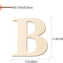 1pc Wood Wall Decoration Letters 12 Inch Blank Letters DIY Paint Family Party Wedding Decorations Gifts Birthday Graduation