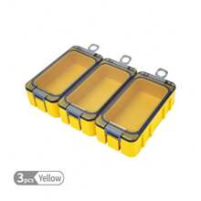 3pcs Set Glow-In-The-Dark Mini Fishing Tackle Box - ABS/PC, Stackable To Store Hooks, Baits And Accessories, Vibrant Mixed Colors, With Transparent Divider, Fishing Lures And Baits