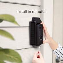 Wasserstein Solar Charger And Mount For Blink Video Doorbell (Black) - 1 - View 6