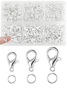 900 st. Hummerklolås och hoppringar set - guldsmycken för halsband, armband, nyckelringar och smycketillbehör - Multifärgad - Visa 2